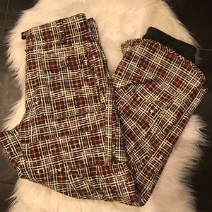 Burton plaid ronin cargo men’s snowboarding pants
